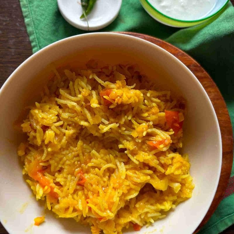 Bijapur Pudina Leaf Plantain Khichdi
