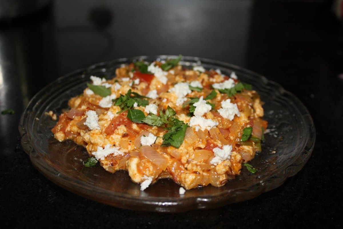 Palak Paneer Bhurji Style
